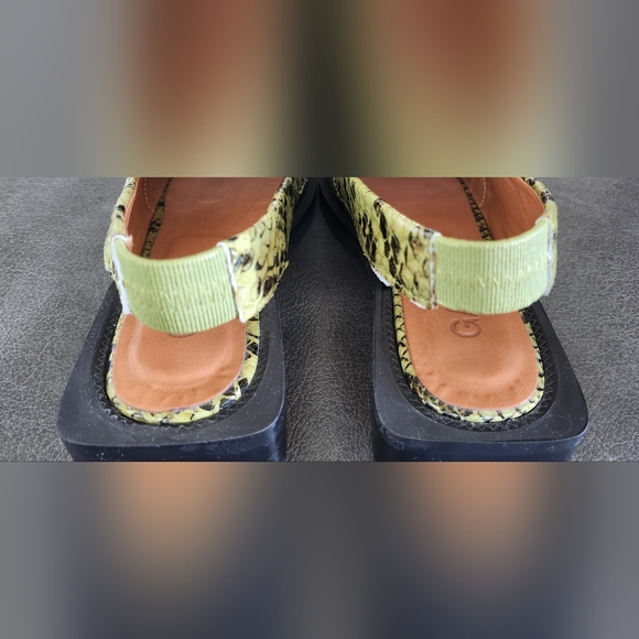 Ganni Snakeskin Embossed Slingback Loafers - Picture 5 of 9